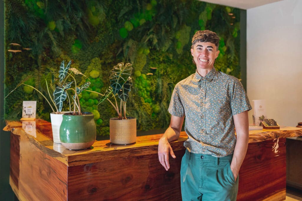 katrina spade in recompose reception area