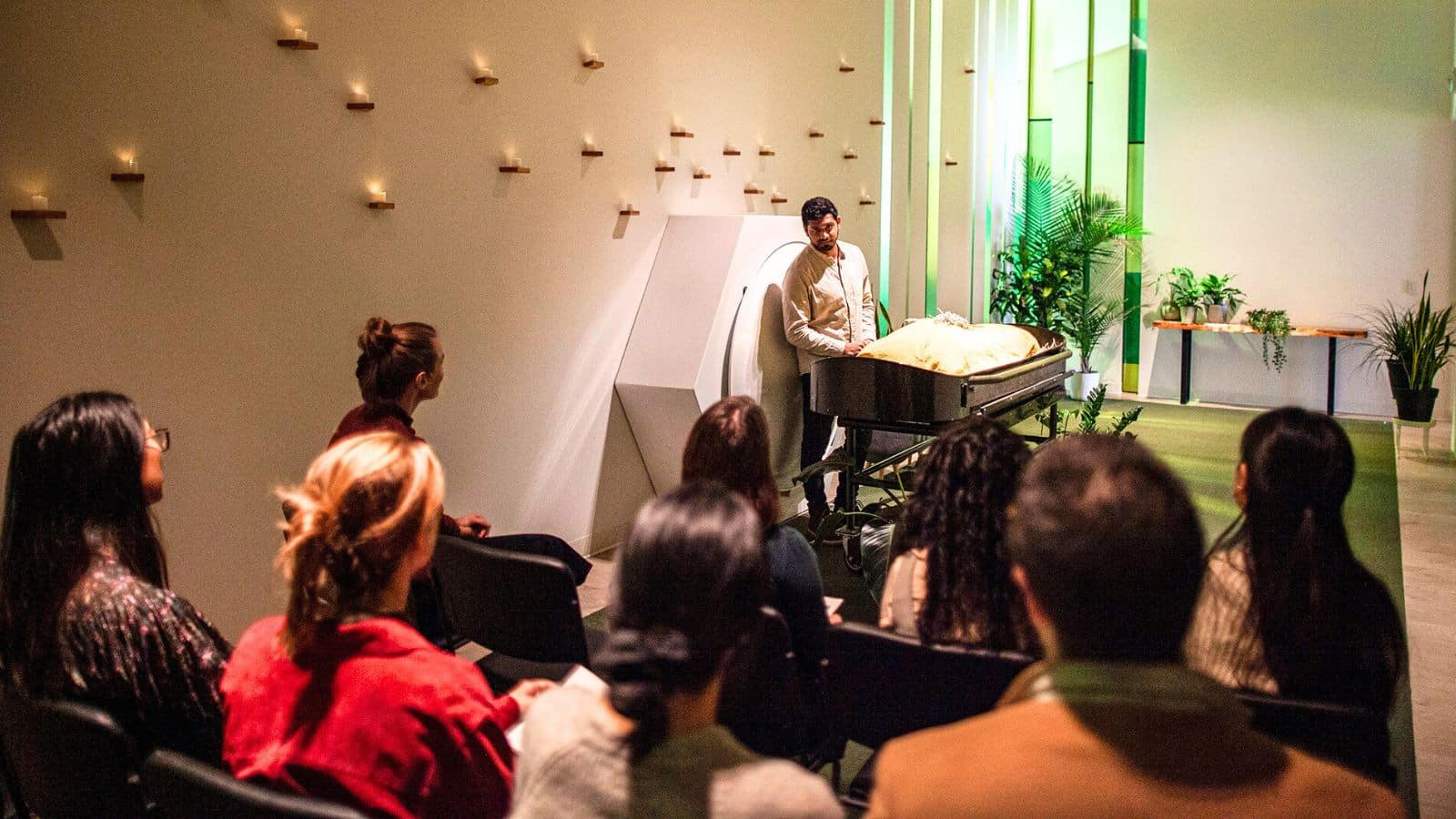 human composting funeral ceremony