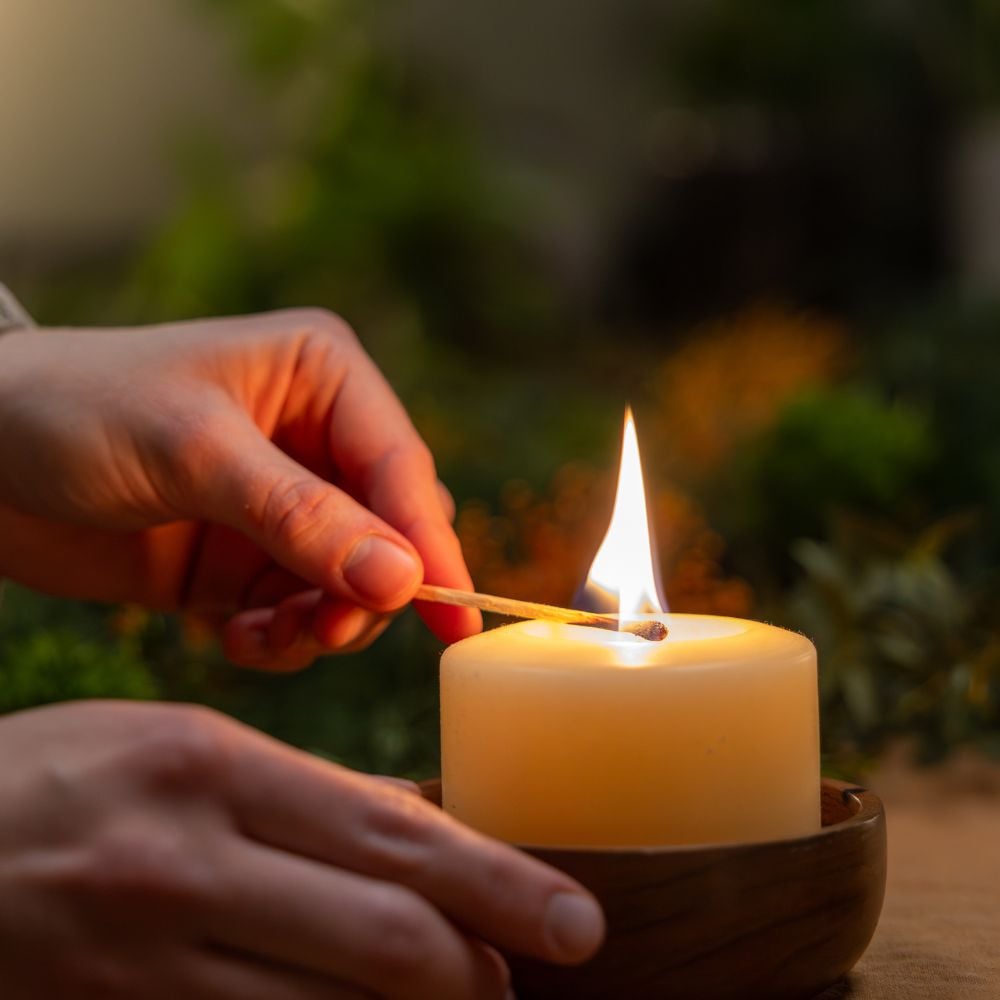 lighting candle